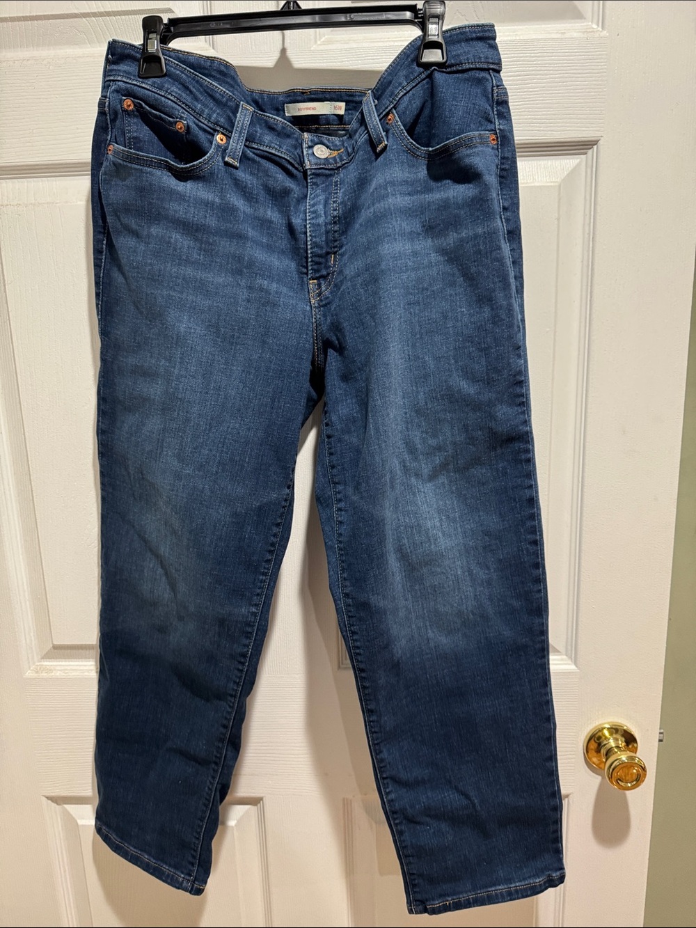 Women’s Levi  Boyfriend Dark Blue Denim Jeans 16w